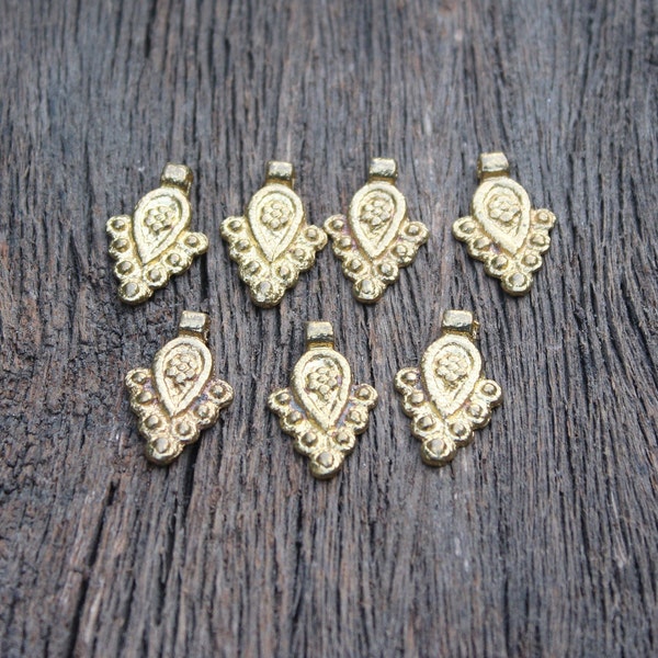 Tribal Charms,Brass Link Charms,Brass Charms,Ethnic Charms,Brass Connectors,Boho Charms,Macrame Charms,Jewelry Making Charms,BC 129