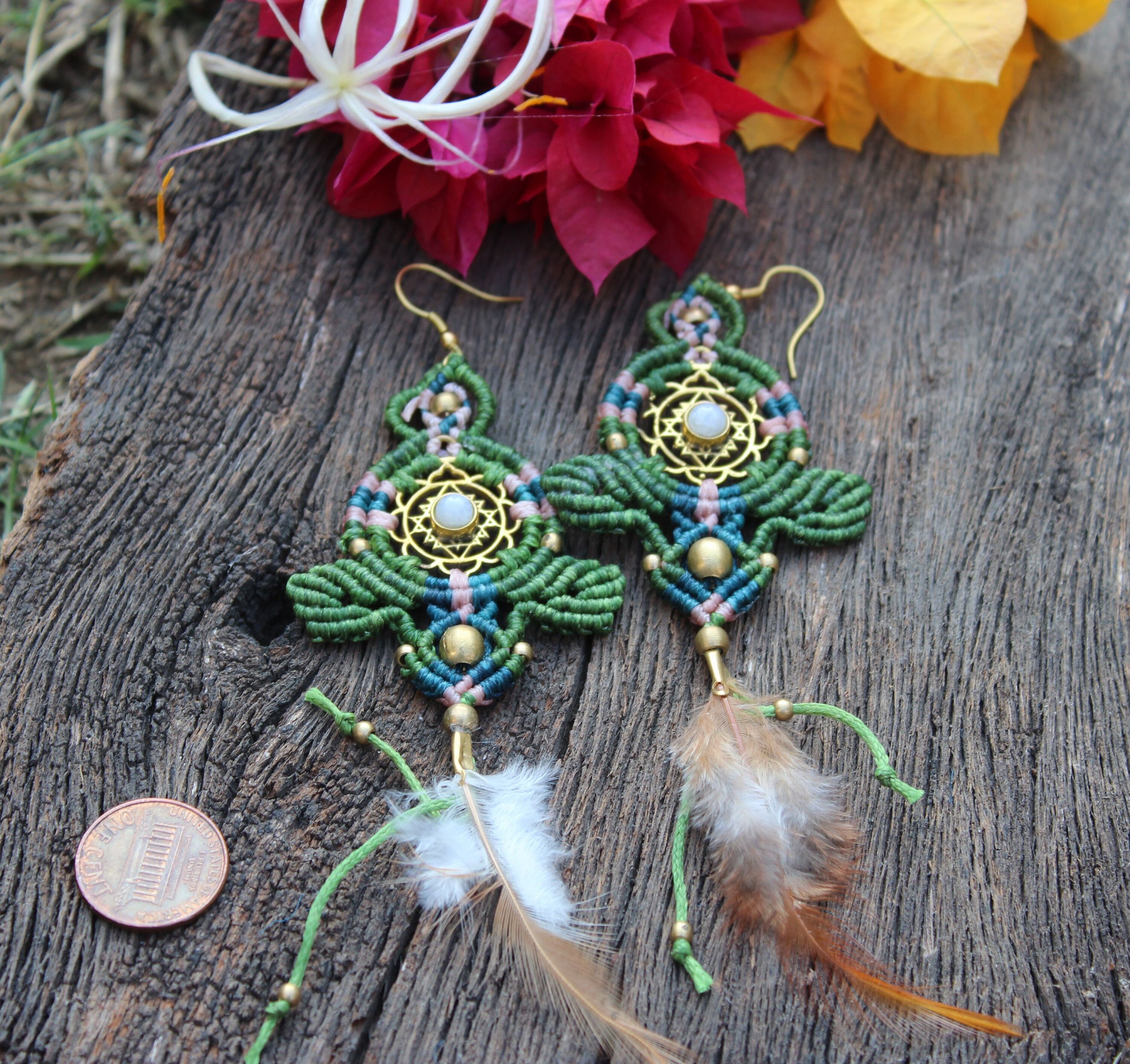 Macrame earrings for sale outlet