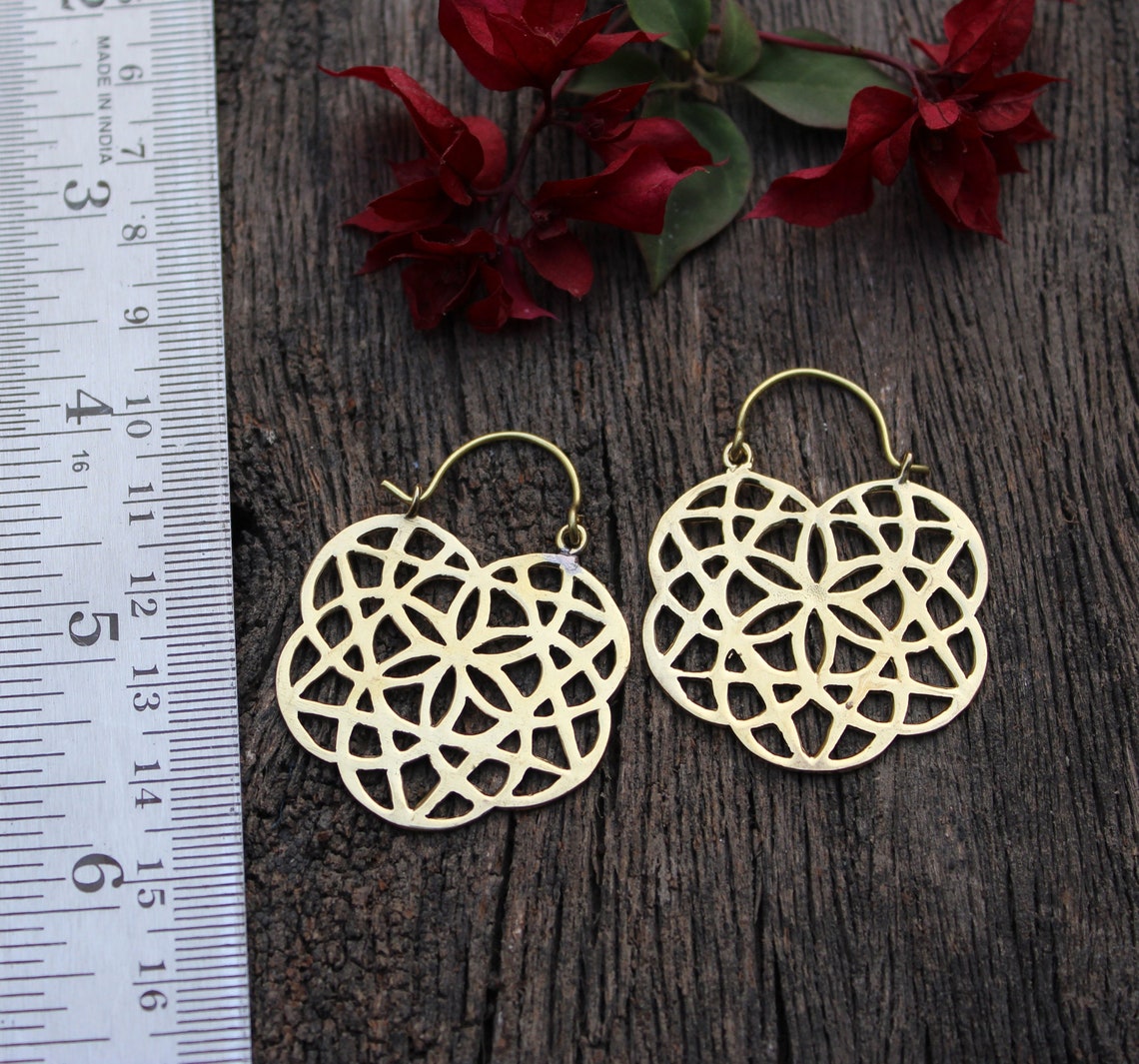 Sacred Geometry Seed of Life Earringsflower of Life | Etsy