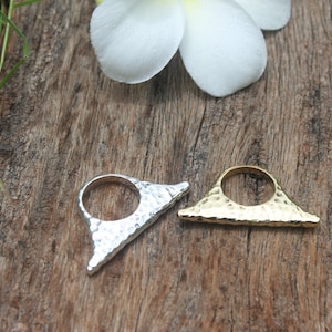 Gehämmerter Messing Ring,Gehämmerter Silber Ring,Massiver Messing Ring,Handgemachter Messing Ring,Boho Ring,Statement Ring,Ethno Ring,Geschenk für Sie