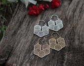 Geometric Hoop Earrings,Tribal Earrings, Boho Earrings, dangle drop Earrings, Hoop Earrings,Brass Earrings,Ethnic Earrings, Gift for her, E7