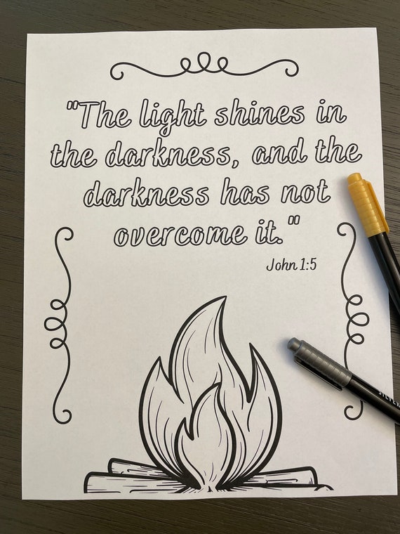 Shine in the Darkness (John 1:6-8, 19-28) Printable Bible Lesson & Sun -  Sunday School Store