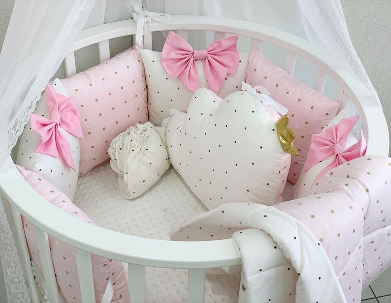 Baby girl crib bedding set Etsy