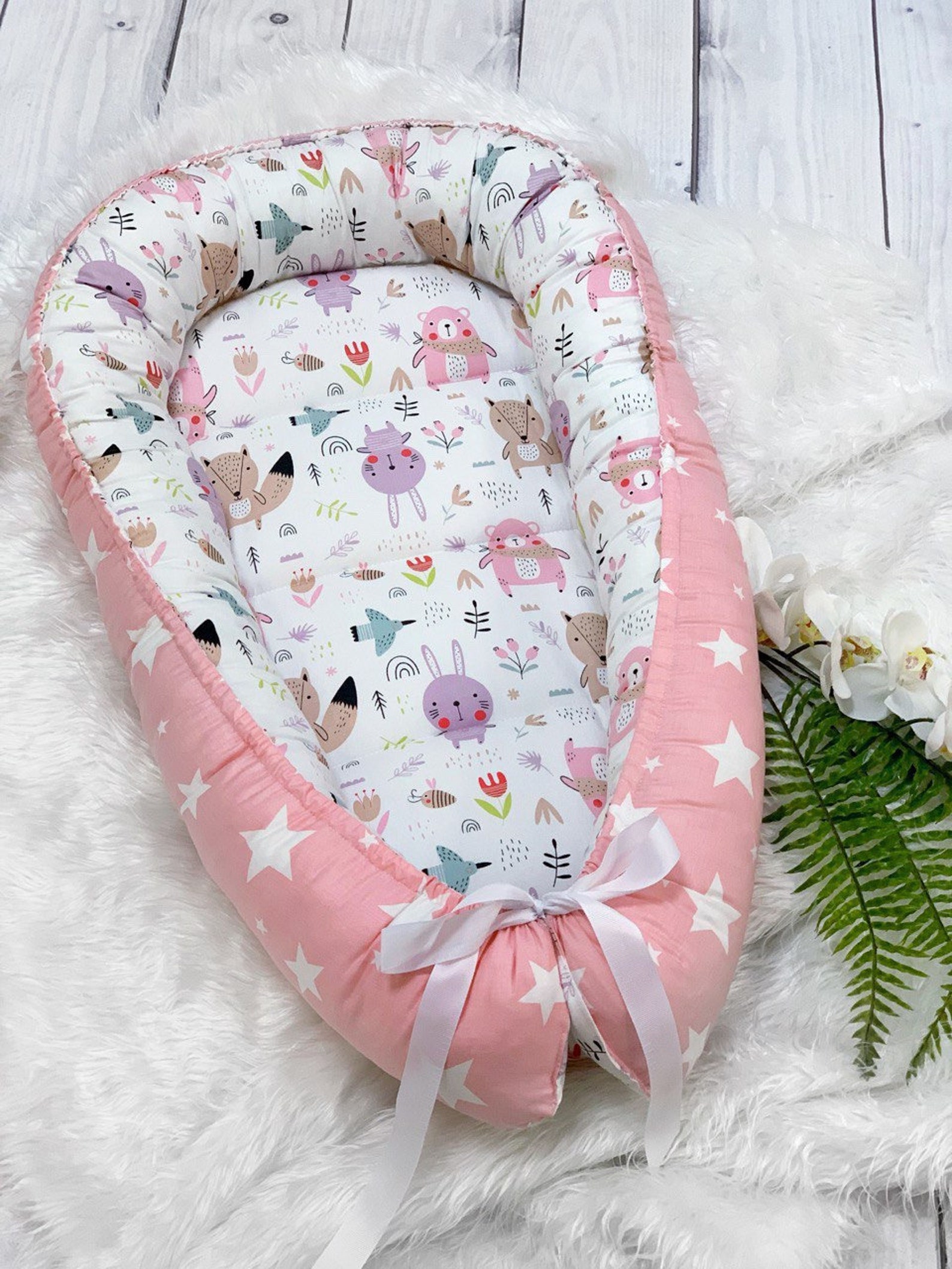 Baby nest Cocoon Baby Bed Baby Girl Sleep Bed Baby Shower Etsy