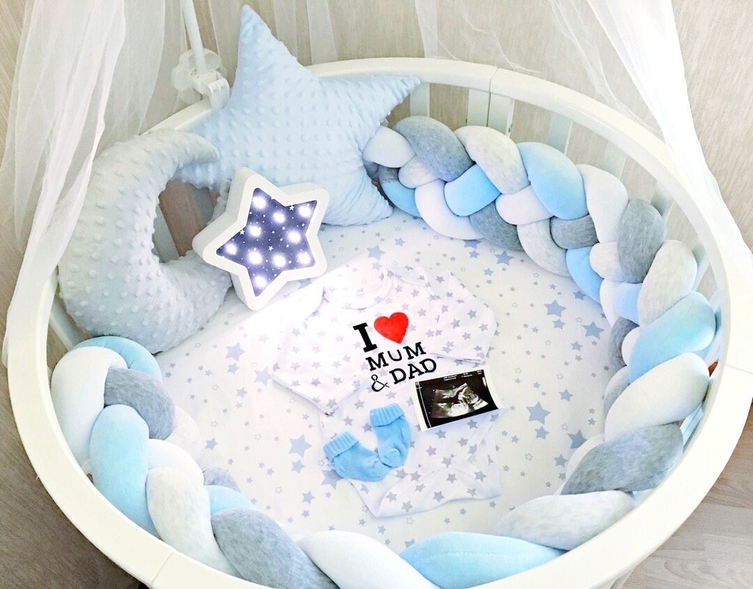 1/2/3M Crib Bumper Bedding Nursery Bed Wall Cushion Protector Cot Braid Pillow 1/2/3M Crib Bumper Bedding Nursery Bed Wall Cushion Protector Cot Braid Pillow