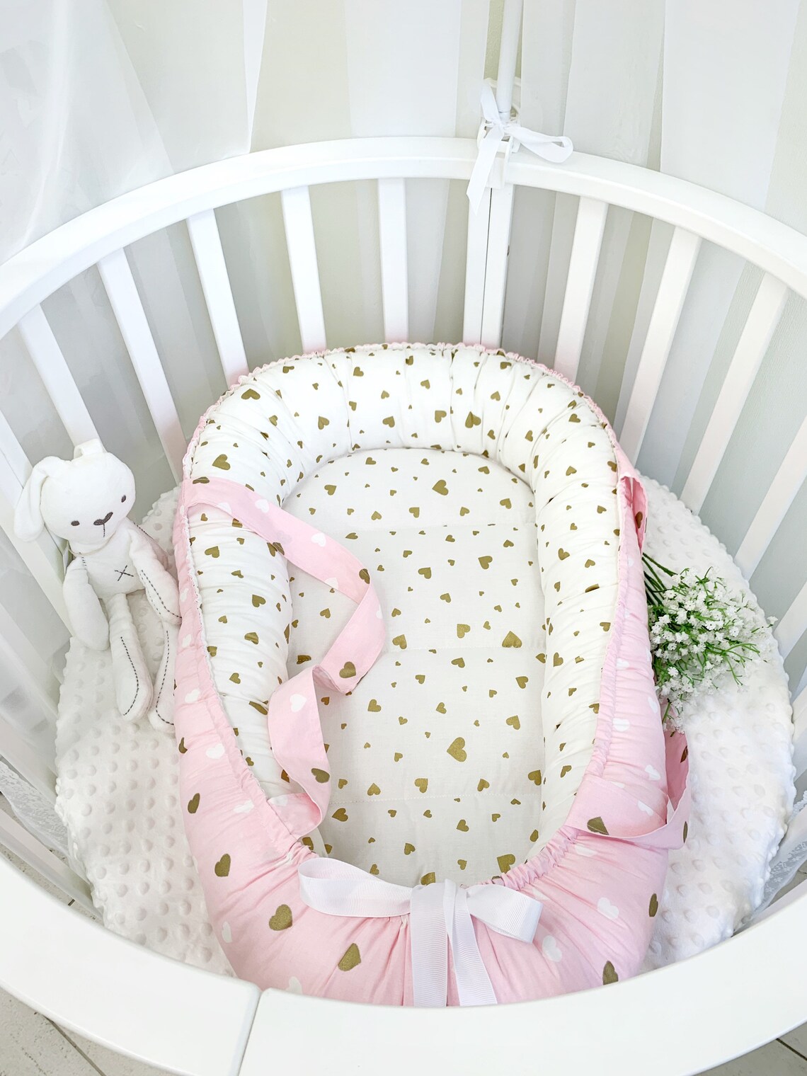 Baby nest with handles for newborn Cocoon Baby positioner Etsy