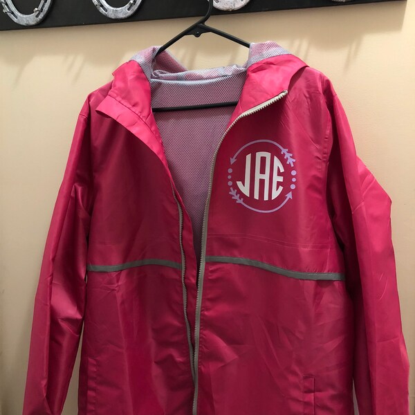 Monogram Rain Jacket Etsy