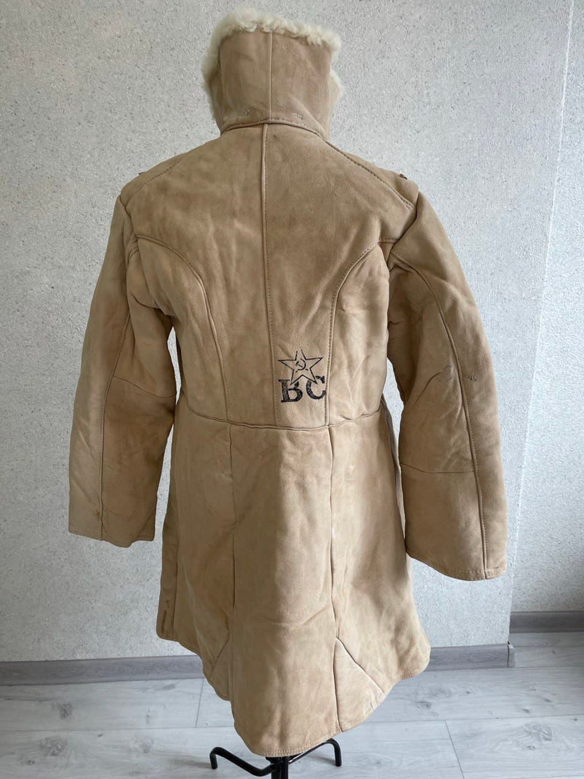8 BEKESHA Russian Sheepskin Coat BEIGE Shearling Jacket | Etsy