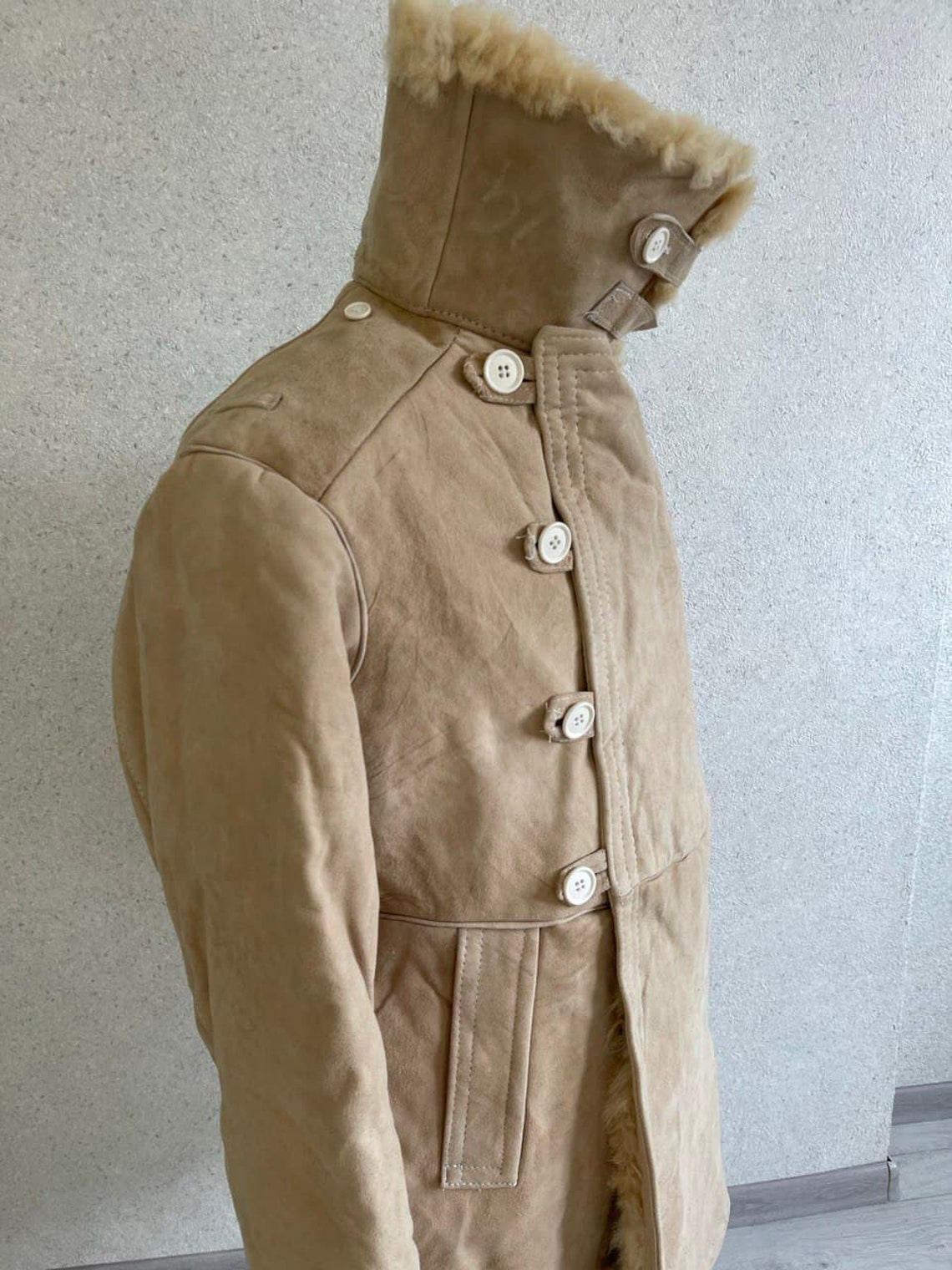 39 Military men's coat Warm coat Winter fur coat Wool Etsy