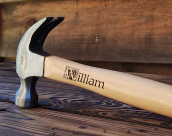 Personalized Hammer, Custom Engraved Hammer, Personalized tool, Groomsman gift, Father&#39;s day gift, Gift for dad