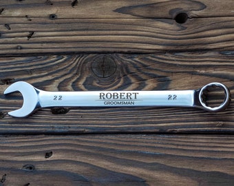 Engraved Wrench, Groomsman gift, Custom engraved Spanner gift for Groomsmen, Wedding gifts personalized, Groomsman gifts, Best man gift