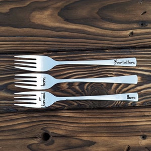 Personalized Fork, Custom engraved Fork, Fork with name or text, Customized fork, Best Seller, length - 19.5cm / 7.67in