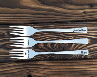 Personalized Fork, Custom engraved Fork, Fork with name or text, Customized fork, Best Seller, length - 19.5cm / 7.67in