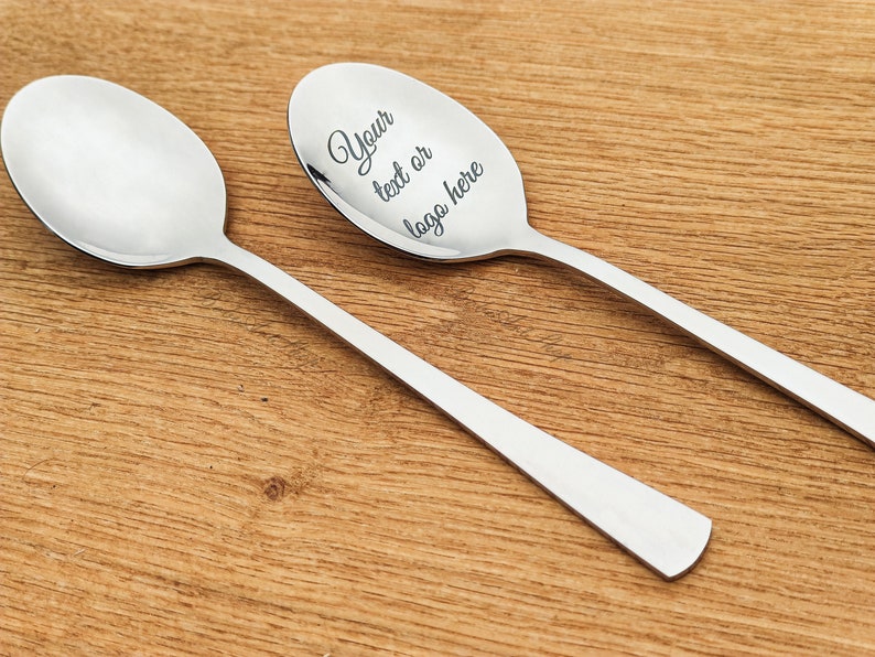 Personalized Spoon, Engraved Custom Spoon, Custom text or logo, Best Seller, Personalized gift, Laser engraved Spoon, Perfect gift, Birthday image 4