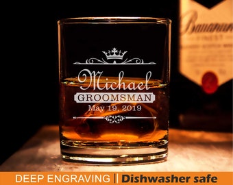 Personalized Engraved Whiskey Glasses: A Memorable Gift for Your Groomsmen