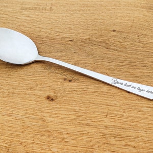 Personalized Spoon, Engraved Custom Spoon, Custom text or logo, Best Seller, Personalized gift, Laser engraved Spoon, Perfect gift, Birthday image 3