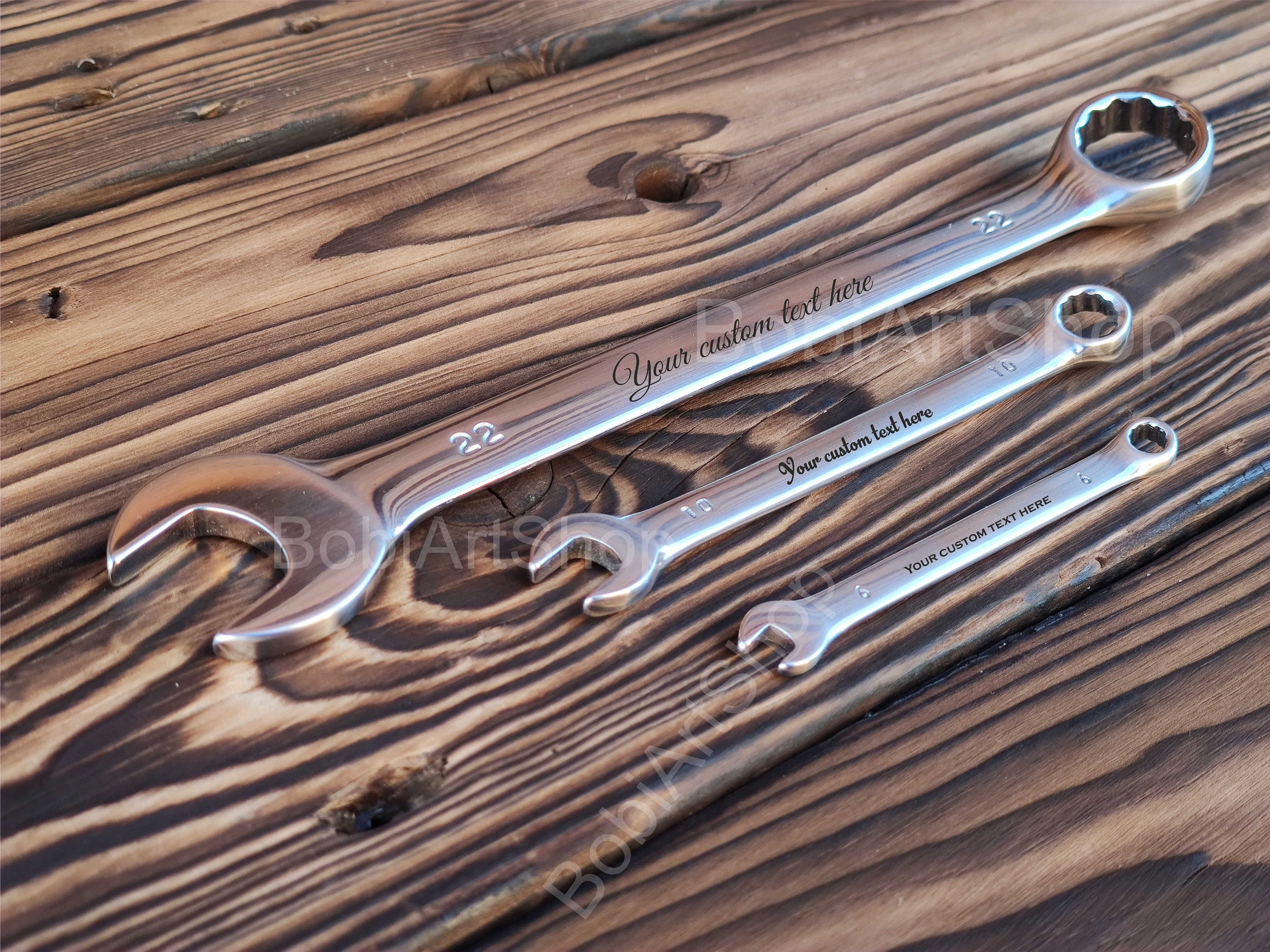 Personalized Wrench Custom Engraved Spanner Best Gift for Dad
