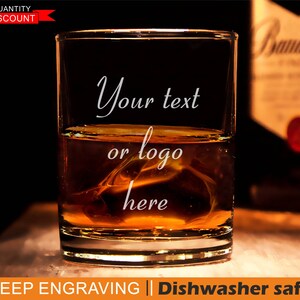 Personalized Whiskey Glass, Engraved glass, Rocks Glasses, Groomsmen glasses, Etched glass, Whisky barware, Bourbon glass, Custom gift