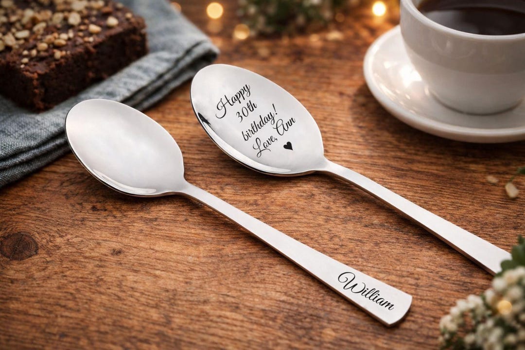 Custom Engraved Spoon With Text or Logo, Personalized Spoon, Engraved ...