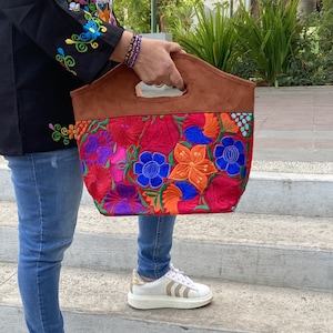 Mexikanische bestickte Tasche, handgemachte Tasche, traditionelle mexikanische Tasche, Tasche im Boho-Hippie-Stil. (weitere Farben verfügbar)