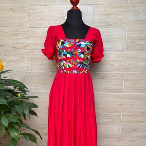 Long maxi Mexican dress, Boho Mexican Embroidered,  Mexican dress, Handmade long dress, Hand embroidered mexican dress, Ethnic dress.