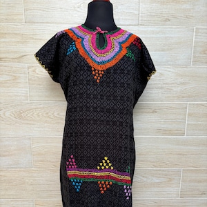 Mexican loom dress ethnic dress, Mexican artisan dress, typical Mexican dress, gift for her.