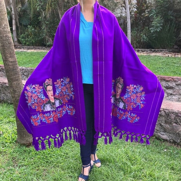 Mexican Rebozo, Frida Rebozo,  Mexican Shawl,  Pashmina,  Shawl,  Scraf, beautiful gift.