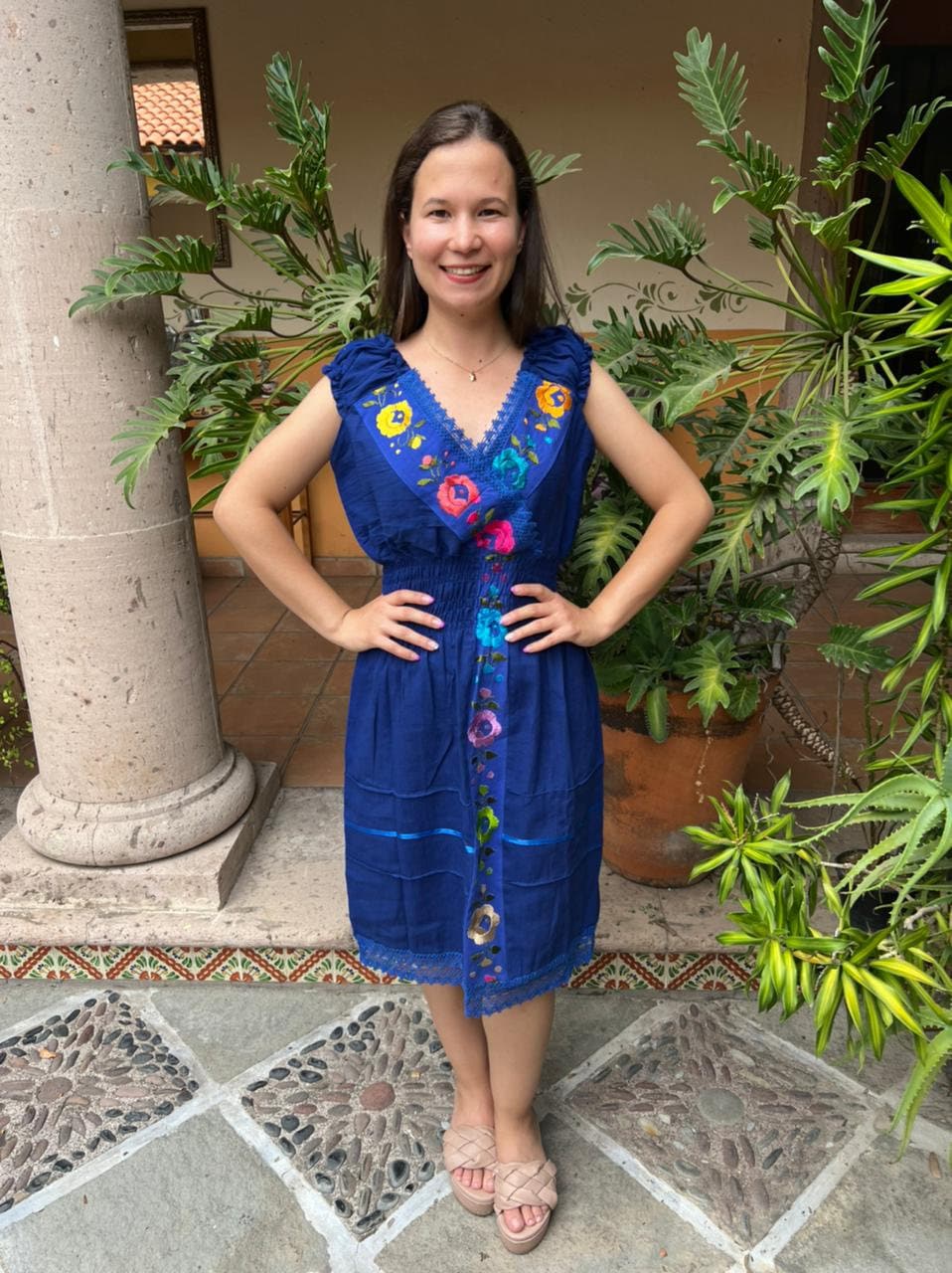 ◇送料関税込み◇Sea N.Y お花ビーズ刺繍フロントリボントップス (Sea NEW YORK/ブラウス・シャツ) 103250139【BUYMA】 YZXDORWJ レディース メキシカンフローラル刺繍ラップドレス Vネック 半袖 ボーホー ビーチドレス