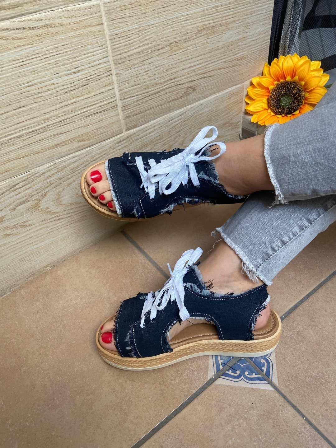 huaraches platform sandals