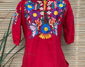 Dress Artesanias Jolovil Mexican Blouse, Bare Shoulder Blouse