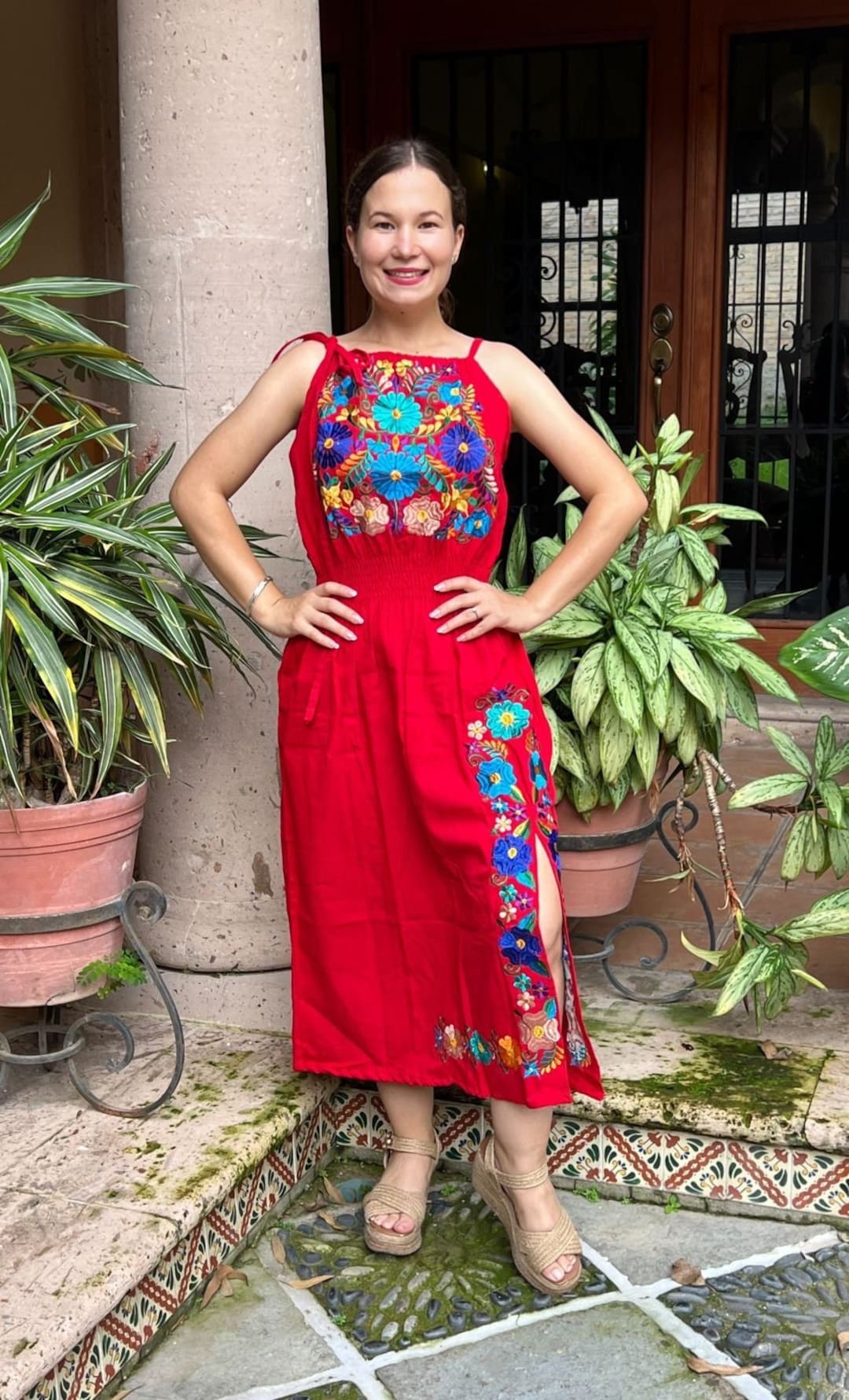 Embroidered Vestidos Tipicos Bordados Vestido Mexicano Vestido