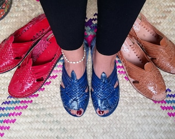 Handmade Braided Leather Huarache Sandal: Authentic Mexican Shoe