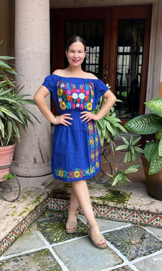 green emerald velvet dress Mexican Dress , Off Shoulders Mexican Dress, Fiesta Dress , Small- med –  Artesanias Camila
