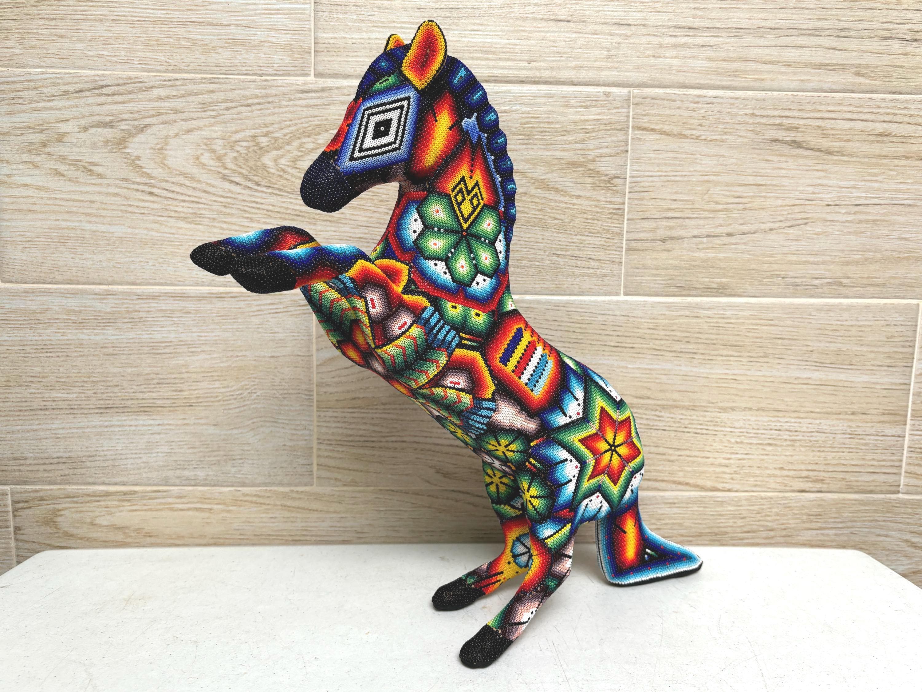 Handcrafted Beaded Horse Figurine Authentic Huichol Art Huichol Horse Decor Mexican Art Collectible Figure Handmade Gift. Etsy