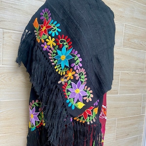 embroidered mexican shawl