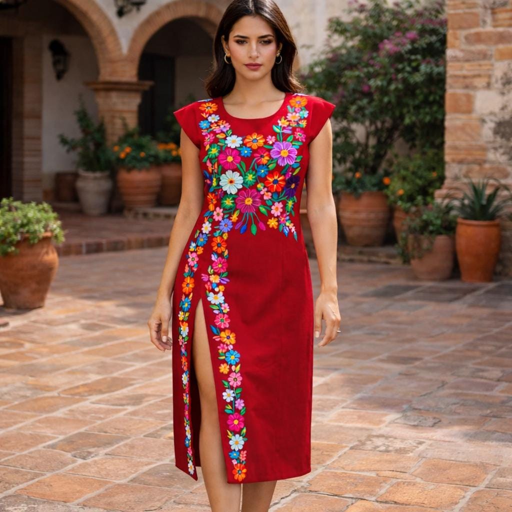 coral print maxi dress Marisa Printed Sleeveless Maxi Dress With Pockets Coral/Purple