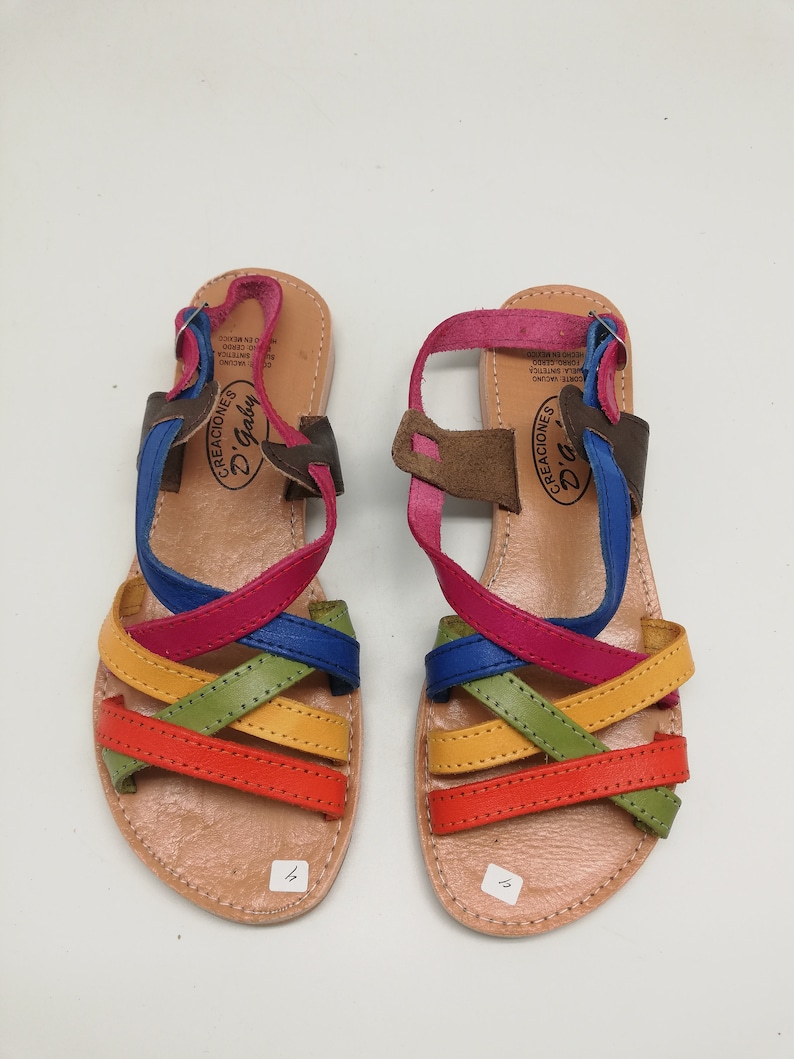 Handmade Colorful Leather Huaraches Sandals: Mexican Style image 7