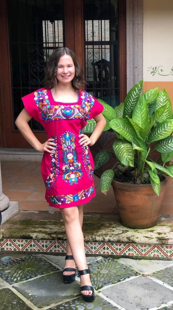 where to buy mexican embroidered dress online Buy Embroidered Mexican Floral Dress: Ethnic Huipil Blanket Dress Online in  India