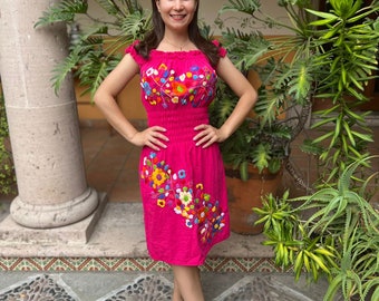 Mexican Embroidered Maxi Dress Traditional Mexican Dress. Butterfly Sleeves  Party Dress Latina Style | Maternity Friendly | Gift for Her - Etsy