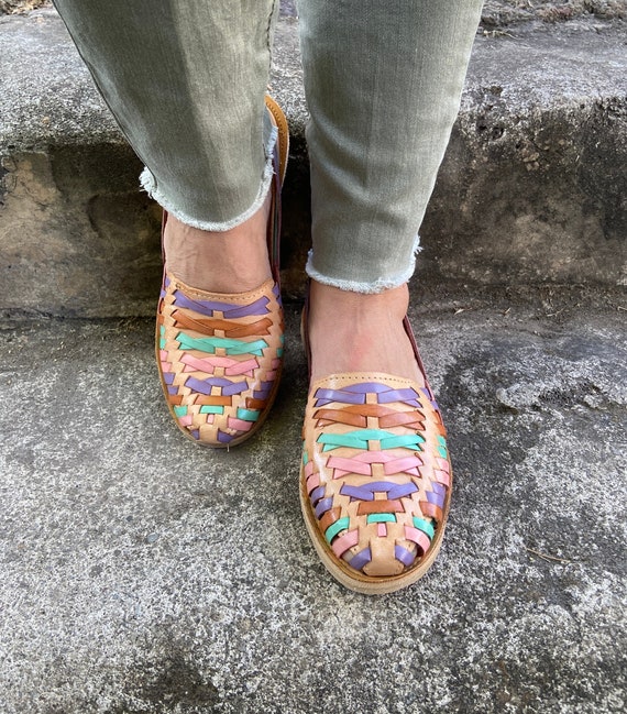 multicolor huarache sandals