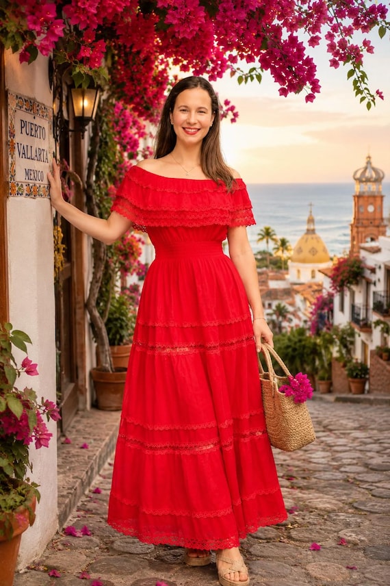 long peasant dress Maxi Peasant Dress