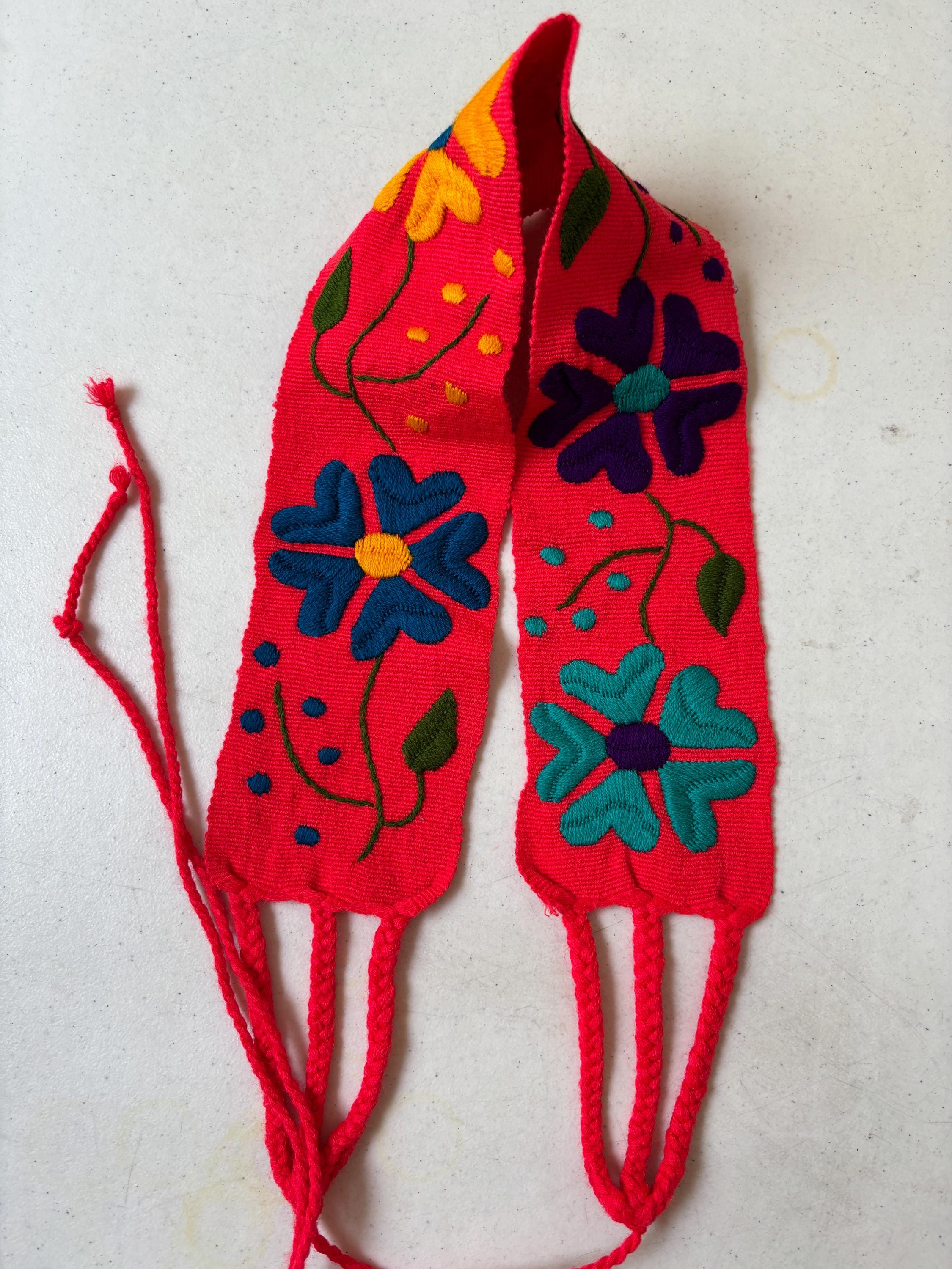 NWOT Handcrafted Embroidered Mexican Sash Tassel Tie Wrap Belt Scarf Tapestry il_fullxfull.7093064423_2ap4.jpg main image 2