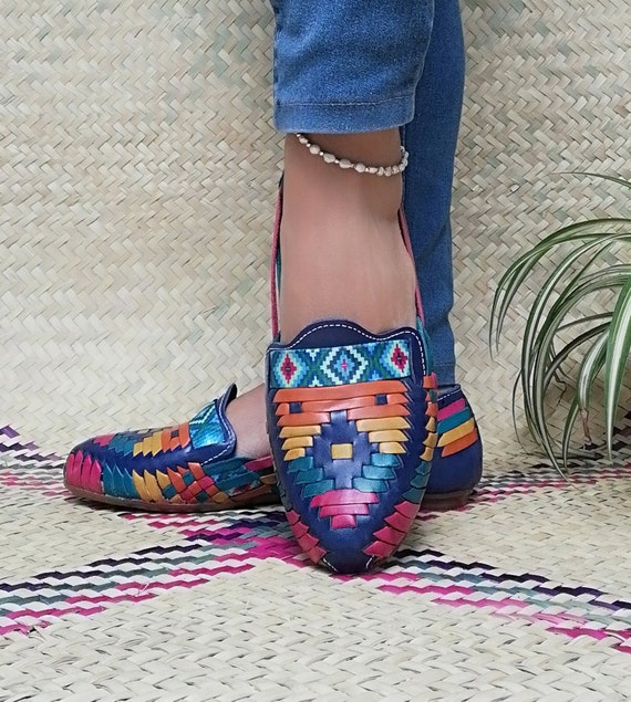 Handmade Mexican Huarache Women s Sandals Multicolor Huarache