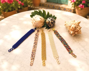 Handmade Beaded Huichol Bracelet: Colorful Mexican Jewelry