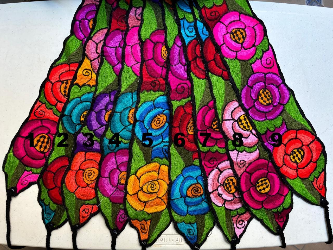Mexican sash belt, hand embroidered belt,  solid colorful sash, ethnic belt, tie belt, dress belt, cotton belt, blouse belt.