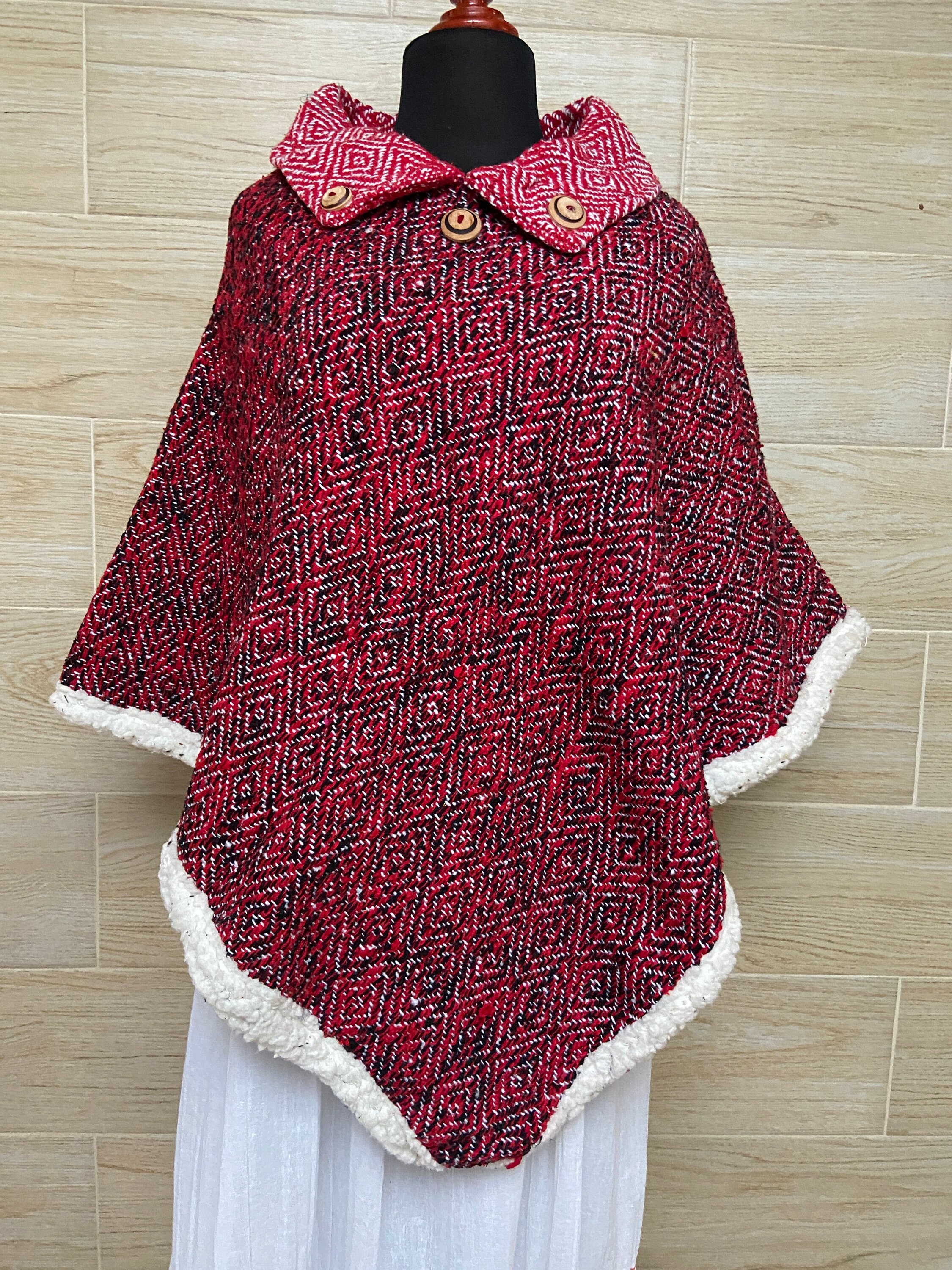 手作りメキシカンケープ：織りポンチョ、ワンサイズ - Etsy 日本