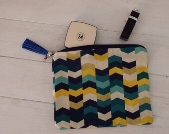Flat clutch thick cotton Peacock