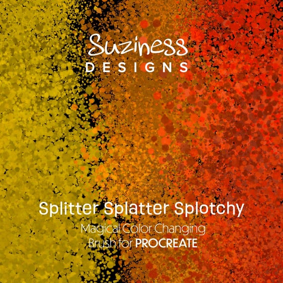 Splitter Splatter Splotchy – Magical Color-Shifting Splatter Brush for Procreate + BONUS Solid Brush