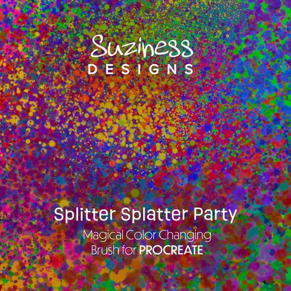 Splitter Splatter Party - Magical Color Shifting Texture Digital Brush for Procreate