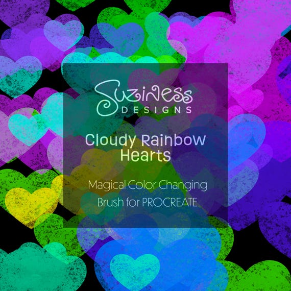 Rainbow Hearts Procreate Brush: Magical Color Changing Stamp